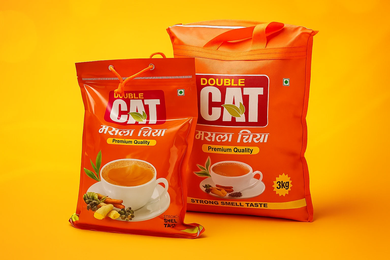 Double CAT Masala Tea 3kg (Bulk packaging) - Ashish Food Packaging