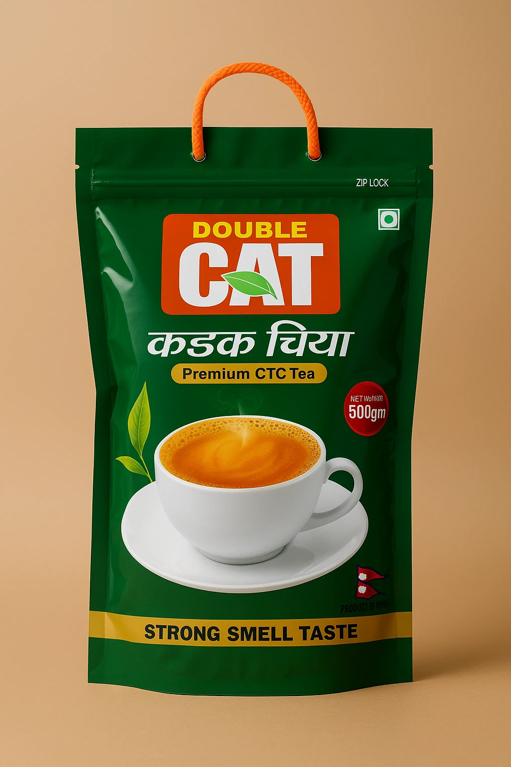 Double CAT Premium CTC Tea 500g - Ashish Food Packaging